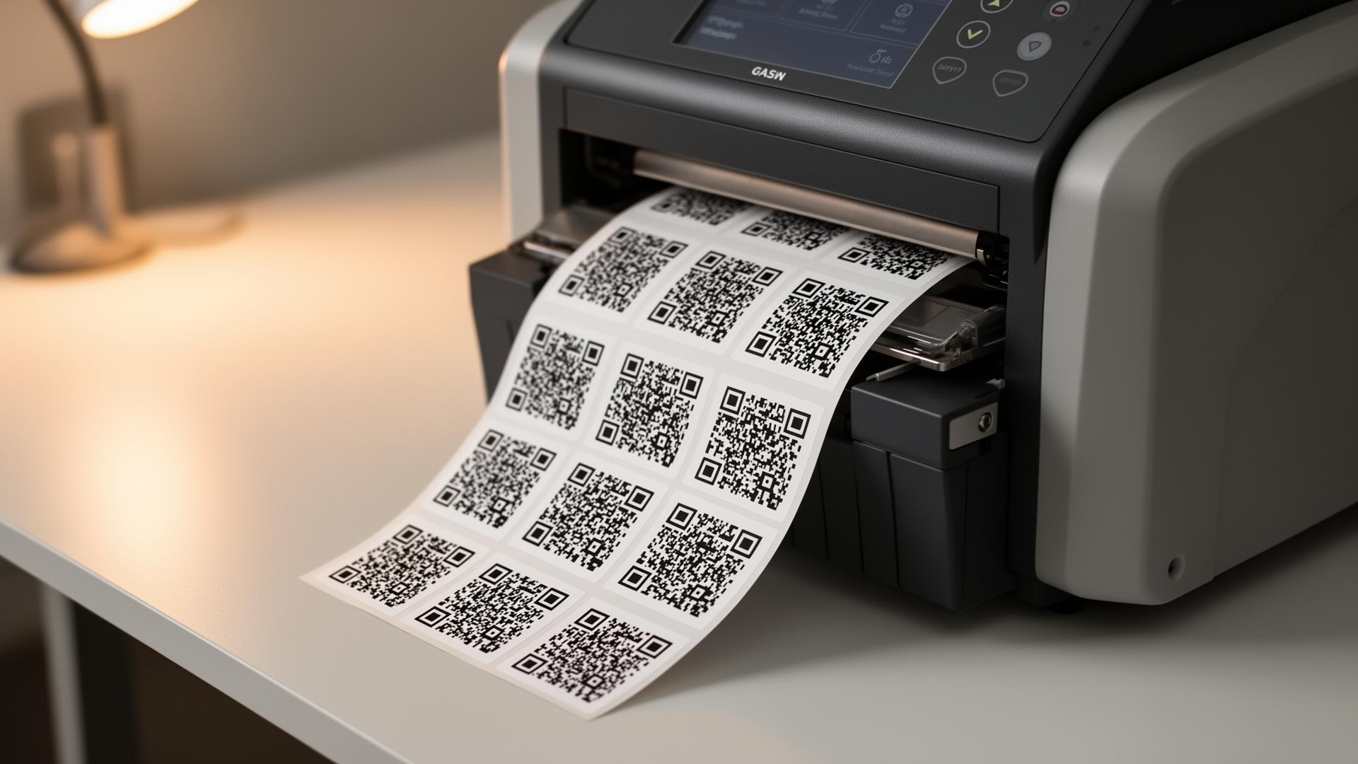 Industrial printer printing sheets of Честный знак labels